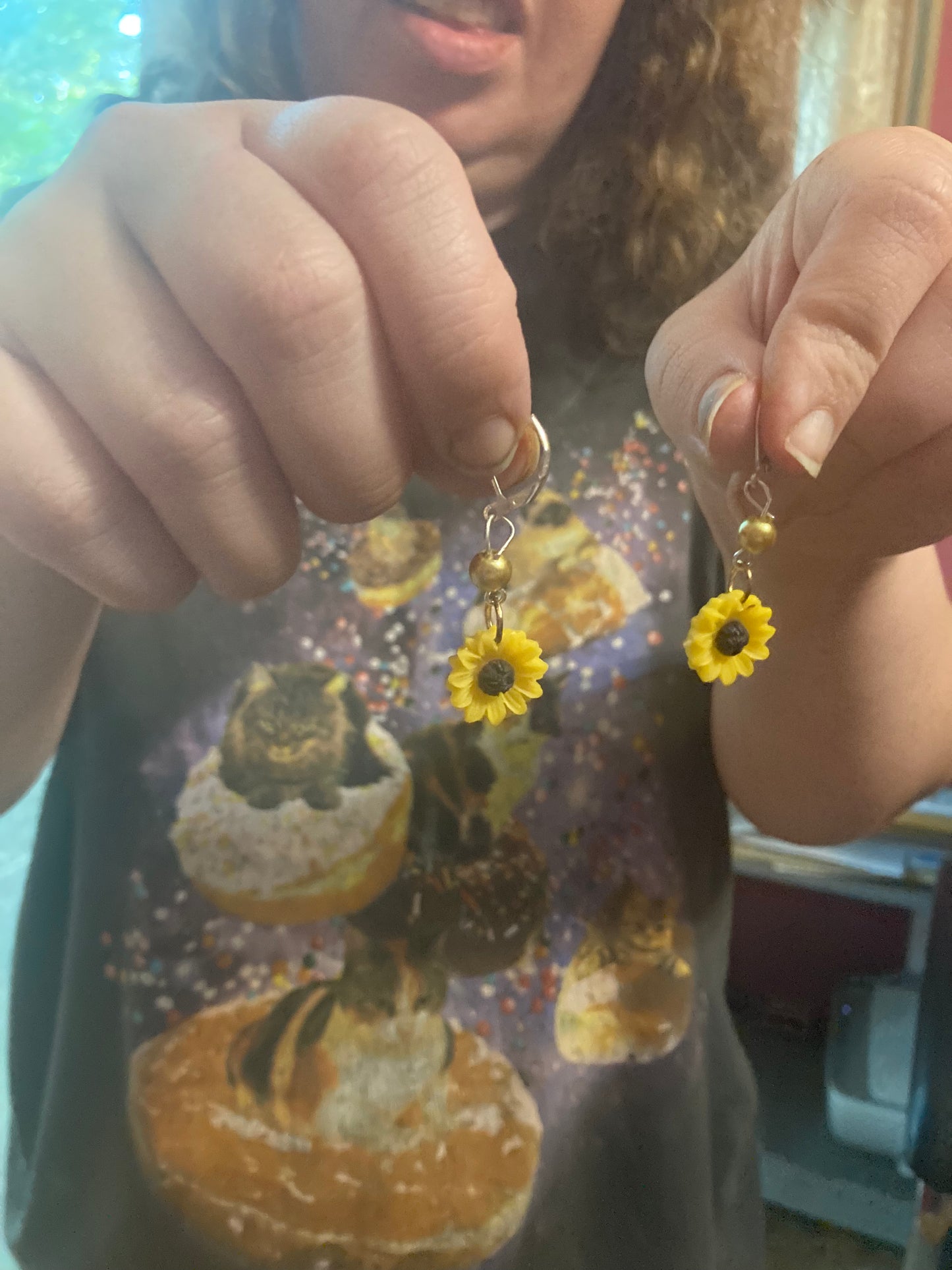 Sunflower earrings